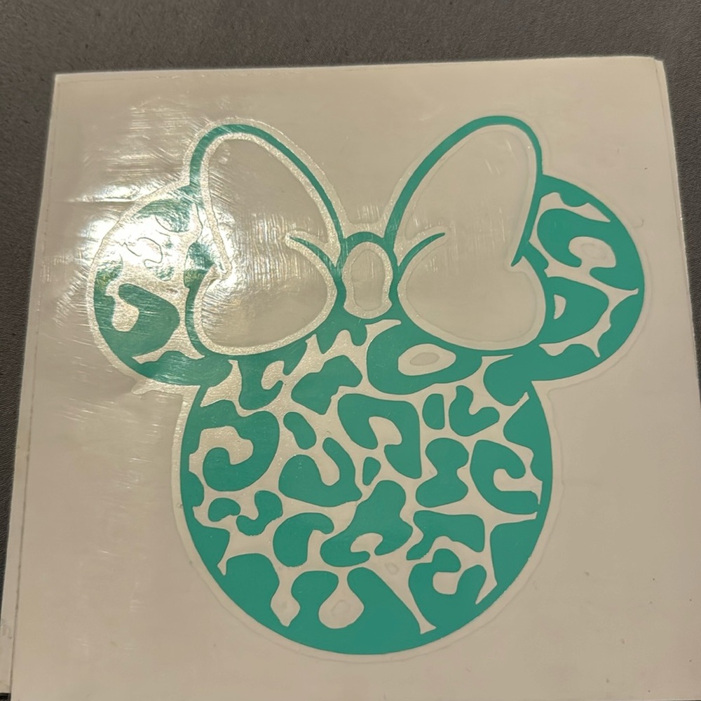 Teal Minnie cheetah print